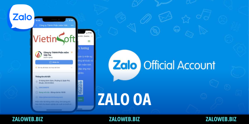 Thanh công cụ trên Zalo OA